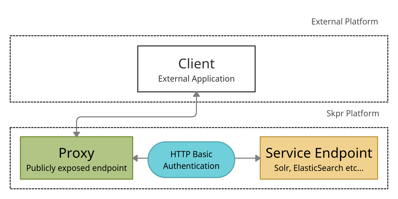 Diagram showing architecturaldesign of proxy application